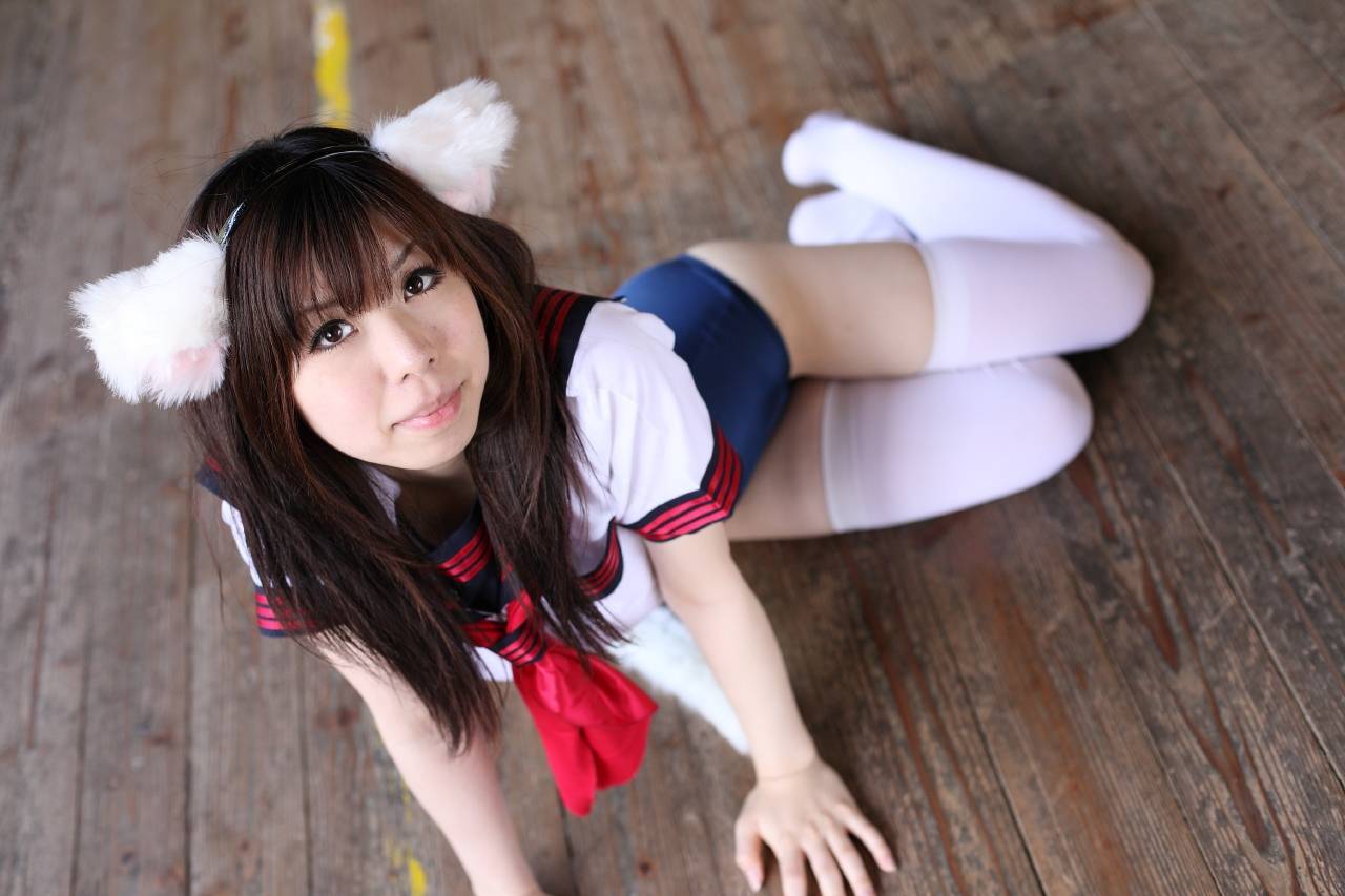 [Cosplay] 2013.04.05 Neko  School Girl - 2 Cosplayers